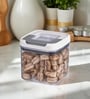 Transparent 1000 ml Dry Food Storage Container with Flip-n-Lock Airtight Lid
