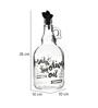 Transparent 1000 ml Glass Oil Dispenser Bottle (Transparent & Black)