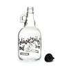 Transparent 1000 ml Glass Oil Dispenser Bottle (Transparent & Black)