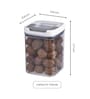 Transparent 1700 ml Dry Food Storage Container with Flip-n-Lock Airtight Lid