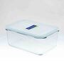 Transparent 1900ml Rectangle Glass Airtight Break Resistant Food Storage Container
