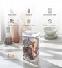 Transparent 2400 ml Dry Food Storage Container with Flip-n-Lock Airtight Lid