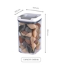Transparent 2400 ml Dry Food Storage Container with Flip-n-Lock Airtight Lid
