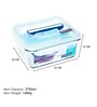Transparent 2700 ml Square Glass Handy Airtight Break Resistant Food Storage Container