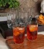 Transparent 280 ml Glass Lotus Cut Designed (Set of 6) Everyday Glasses