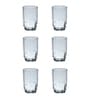Transparent 280 ml Glass Lotus Cut Designed (Set of 6) Everyday Glasses