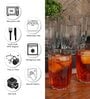 Transparent 280 ml Glass Lotus Cut Designed (Set of 6) Everyday Glasses