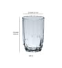 Transparent 280 ml Glass Lotus Cut Designed (Set of 6) Everyday Glasses