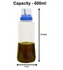 Transparent 600 ML Purple Plastic ( Set of 2) Oil Dispensers