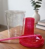 Transparent Acrylic Frootie Infuser Sipper Tumbler with Straw, 600 ml