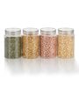Transparent Plastic (Set of 4) Steelo Homely Containers 1000ML