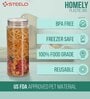 Transparent Plastic (Set of 4) Steelo Homely Containers 1500ML