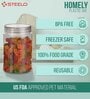 Transparent Plastic (Set of 4) Steelo Homely Containers 750ML