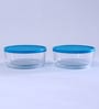 Set of 2 Transparent Glass Kitchen Container 1.25 L