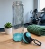 Transparent Blue Sports Water Bottle with Flip Top & Carry Loop, 700 ml