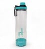 Transparent Blue Sports Water Bottle with Flip Top & Carry Loop, 700 ml