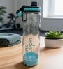 Transparent Blue Sports Water Bottle with Flip Top & Carry Loop, 700 ml