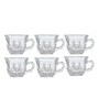 Transparent Bubble Shaped 200ml Glass (Set of 6) Tea Cups