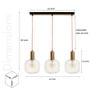 Mendeleev Transparent Glass Cluster Hanging Light
