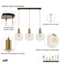 Mendeleev Transparent Glass Cluster Hanging Light