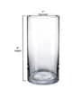 Transparent Glass Cylinder Vases 8 Inch Tall X 4 Inch Round vase