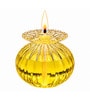 Transparent Glass Diya with Wick Holder