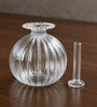 Transparent Glass Diya with Wick Holder