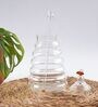Transparent Glass Honey Comb Shaped Honey Pot