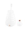 Transparent Glass Honey Comb Shaped Honey Pot