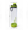 Transparent Green Sports Water Bottle with Flip Top & Carry Loop, 700 ml