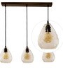 Zeynep Transparent Metal and Glass Cluster Hanging Light