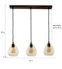 Zeynep Transparent Metal and Glass Cluster Hanging Light