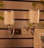 Transparent Metal & Glass Wall Light