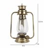 Petunia Transparent Glass Shade Table Lamp With Metal Base
