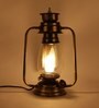 Petunia Transparent Glass Shade Table Lamp With Metal Base