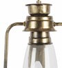 Petunia Transparent Glass Shade Table Lamp With Metal Base
