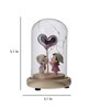 Transparent Pink Romantic Love Couple with Led Light Polyresin & Glass Showpiece
