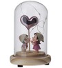 Transparent Pink Romantic Love Couple with Led Light Polyresin & Glass Showpiece