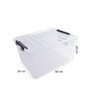 Transparent Plastic Inplus Easy Clip Storage Box 40Ltr Desk Organizers