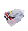Transparent Plastic Inplus Easy Clip Storage Box 40Ltr Desk Organizers