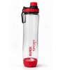 Transparent Red Sports Water Bottle with Flip Top & Carry Loop, 700 ml