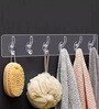 Transparent Self Adhesive Wall Hook Strip with 6 Hooks