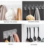 Transparent Self Adhesive Wall Hook Strip with 6 Hooks