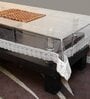 Transparent Solid Heat-Resistant, Waterproof (90x60) Silver Lace Border Tablecloth