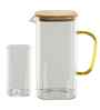 Transparent Square shpaed Water Jug With 6 Glass