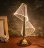 Transparent Table Lamp Elegance With Innovative Design Fiberglass  Matelic Base