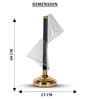 Transparent Table Lamp Elegance With Innovative Design Fiberglass  Matelic Base
