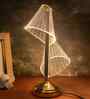 Transparent Table Lamp Elegance With Innovative Design Fiberglass  Matelic Base