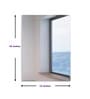 Synthetic Wood Rectangle Wall Mirror in Transparent colour