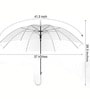 Transparent Wind-Resistant Long Handle Umbrella with Maximum Rain Coverage